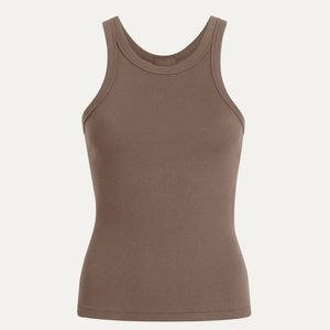 Nuuds Women's Essential Rib Tank Top Mocha - Medium